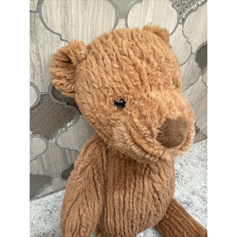 The Manhattan Toy Company Brown Ribbed Spice Teddy Bear Stuffed Animal 14" Plush - Picture 2 of 12